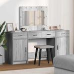 vidaXL Kaptafel met lade 3 pcs Grijs 40 x 41 x 75 cm Bewerkt, Huis en Inrichting, Tafels | Kaptafels, Verzenden, Nieuw
