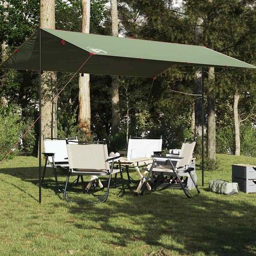 vidaXL Kampeerluifel waterdicht 400x294 cm groen, Caravans en Kamperen, Tenten, Nieuw, Verzenden