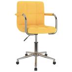 vidaXL Chaise pivotante de salle à manger Jaune moutarde, Maison & Meubles, Verzenden, Neuf