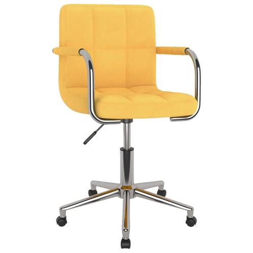 vidaXL Chaise pivotante de salle à manger Jaune moutarde, Maison & Meubles, Chaises, Neuf, Envoi