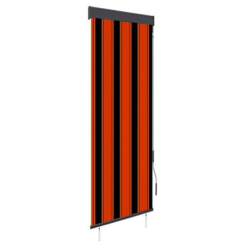 vidaXL Rolgordijn voor buiten 60x250 cm oranje en bruin, Huis en Inrichting, Stoffering | Gordijnen en Lamellen, Nieuw, Verzenden
