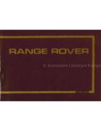 1983 RANGE ROVER CLASSIC INSTRUCTIEBOEKJE ENGELS