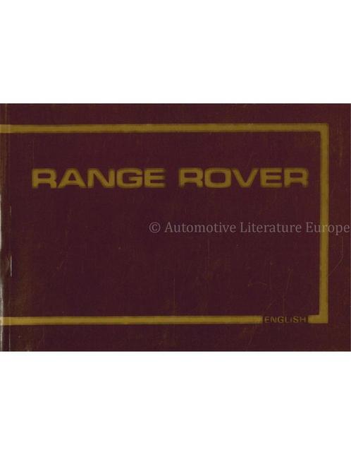 1983 RANGE ROVER CLASSIC INSTRUCTIEBOEKJE ENGELS, Auto diversen, Handleidingen en Instructieboekjes