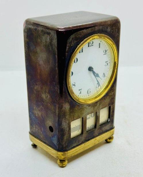 Wekker - Art Deco IJzer, Messing - 1910-1920 - Kalenders, Antiek en Kunst, Antiek | Klokken
