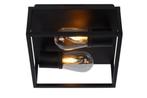 Lucide CARLYN - Plafonniere 2xE14 IP54 Zwart, Huis en Inrichting, Verzenden, Nieuw, Trendy verlichting