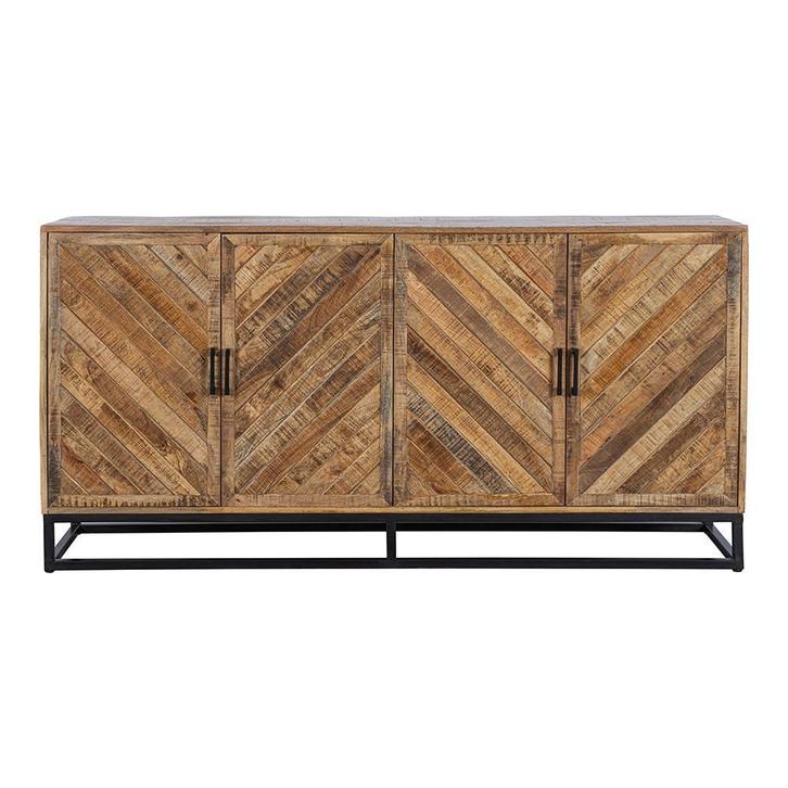 Dressoir Mangohout Sabia 180 cm, Huis en Inrichting, Kasten | Dressoirs, Nieuw, Verzenden