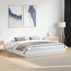 vidaXL Bedframe met LED-verlichting wit 180x200 cm, Huis en Inrichting, Slaapkamer | Bedden, Verzenden, Nieuw