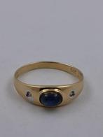 Ring - 14 karaat Geel goud Saffier - Diamant, Bijoux, Sacs & Beauté, Bijoux anciens