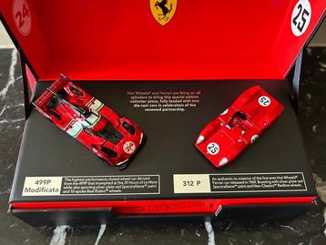 Hot Wheels, Ferrari 1:64 - Voiture de sport miniature (2) - beschikbaar voor biedingen