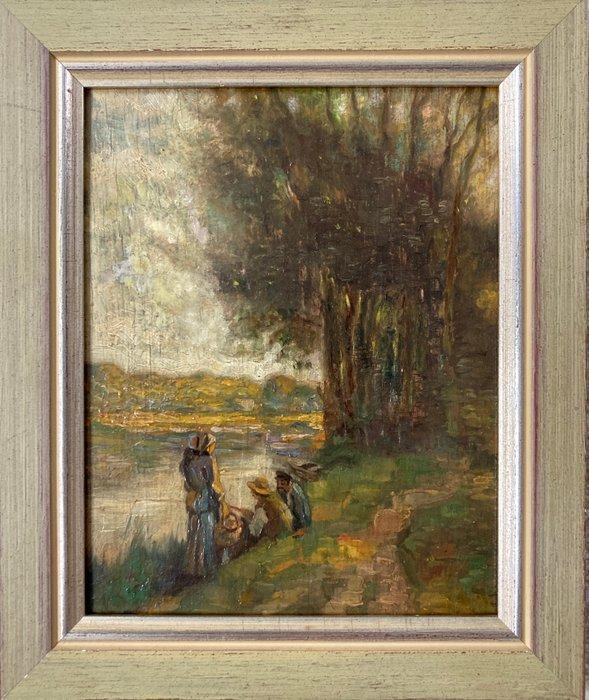 Franse school (XIX) - Taking a Look, Antiek en Kunst, Kunst | Schilderijen | Klassiek