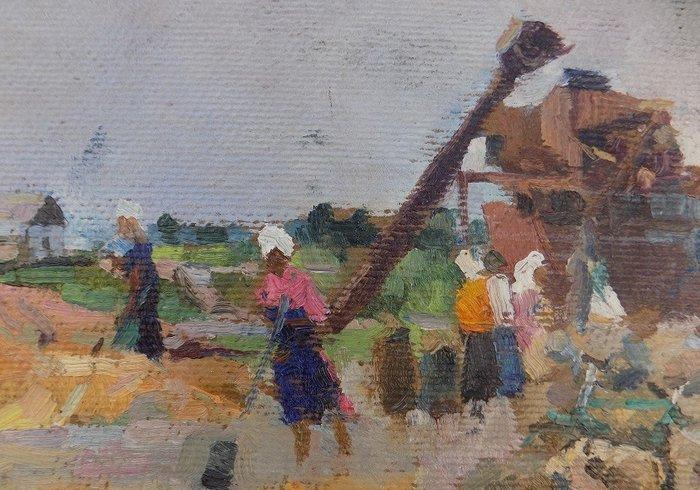 Boris Matveevich Kogan (1950) - Scena agricola, Antiek en Kunst, Kunst | Schilderijen | Klassiek