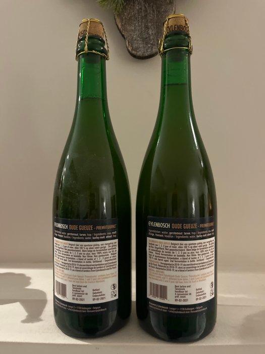 Eylenbosch - Oude Geuze Prematuurke 2021 - 75cl - 2 flessen, Verzamelen, Wijnen