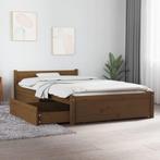 vidaXL Cadre de lit avec tiroirs Marron miel 90x200 cm, Neuf, Verzenden