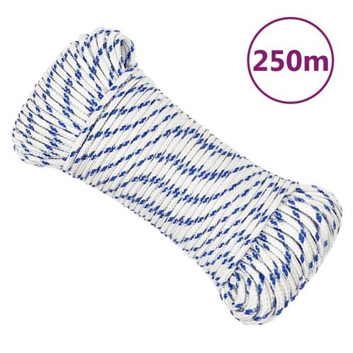 vidaXL Boot touw 3 mm 250 m polypropyleen wit, Doe-het-zelf en Bouw, IJzerwaren en Bevestigingsmiddelen, Nieuw, Verzenden