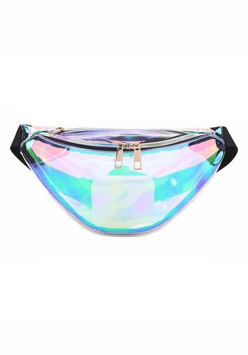Grote Iridescent Heuptas Transparant Holografisch Heuptasje, Handtassen en Accessoires, Tassen | Damestassen, Overige kleuren
