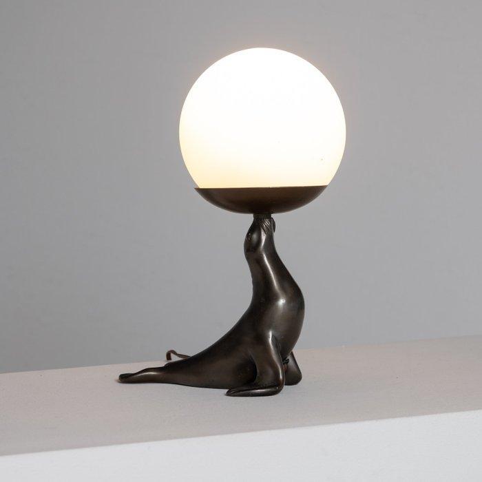 Tafellamp - Brons - Otarie / Art Deco, Antiek en Kunst, Kunst | Designobjecten