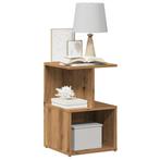 vidaXL Nachtkastjes 2 st 35x35x55cm bewerkt hout artisanaal, Huis en Inrichting, Slaapkamer | Nachtkastjes, Verzenden, Nieuw