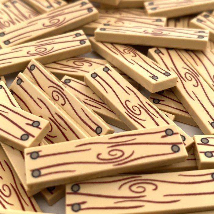 Lego Briques - 100* Custom 1x4 tile Houten eik kleurige, Kinderen en Baby's, Speelgoed | Duplo en Lego