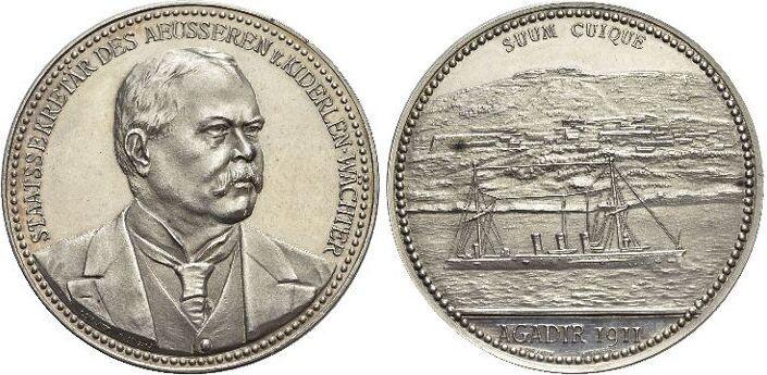 Ar-medaille 1911 Brandenburg-Preussen Pruisen Wilhelm Ii..., Timbres & Monnaies, Pièces & Médailles, Envoi