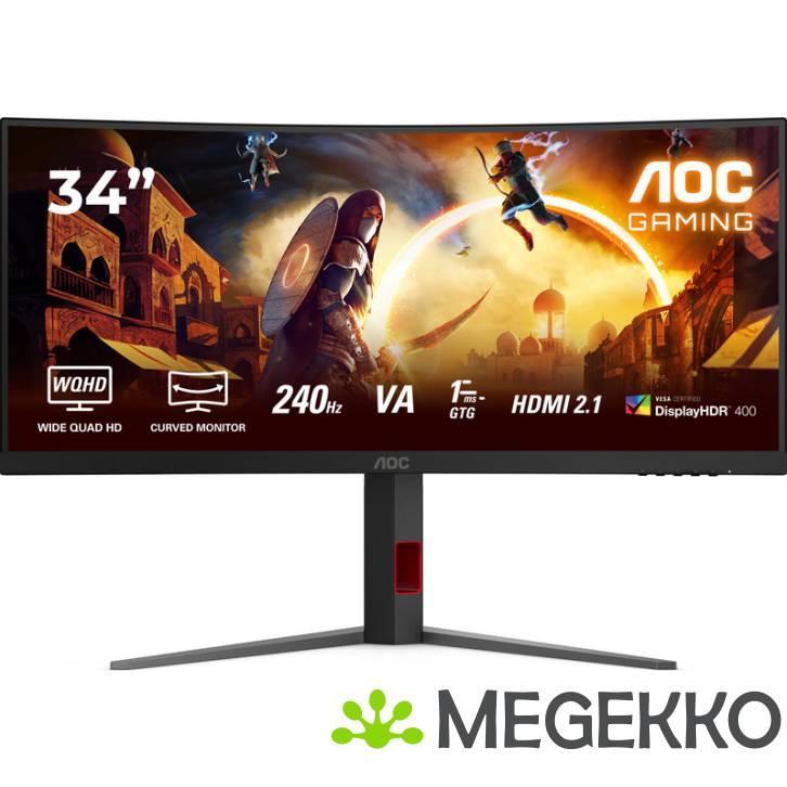 AOC G4 CU34G4Z 34  WQHD 240Hz VA Gaming Monitor, Computers en Software, Overige Computers en Software, Nieuw, Verzenden
