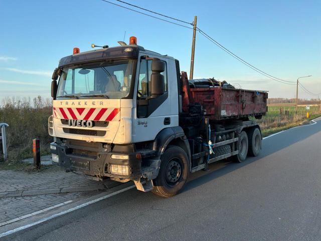2007 Iveco 360 E5 - vrachtwagen/container systeem/Laadkraan, Zakelijke goederen, Machines en Bouw | Transport, Ophalen