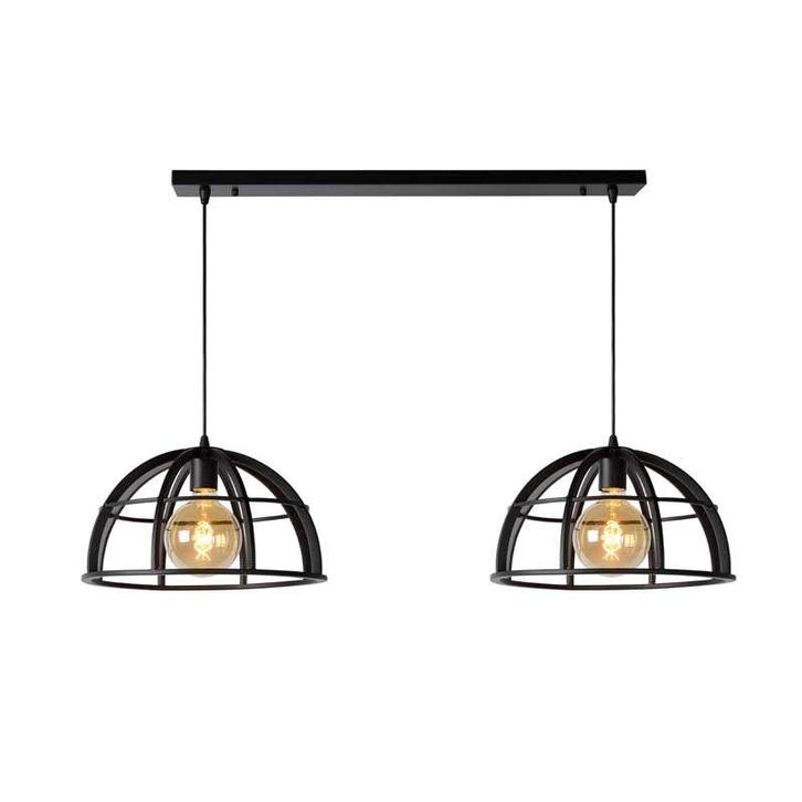 Hanglamp Lucide DIKRA -  - 2xE27 - Zwart -, Huis en Inrichting, Lampen | Hanglampen, Nieuw, Verzenden