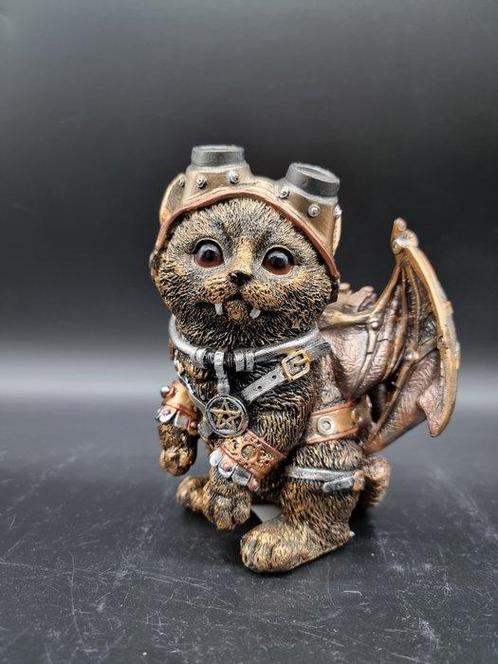Statue, Steampunk Cat - 16 cm - Résine, Antiek en Kunst, Kunst | Designobjecten