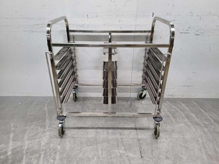 Acier inoxydable Chariot à double étagère 12 x 60/40 cm, Articles professionnels, Horeca | Autre, Envoi