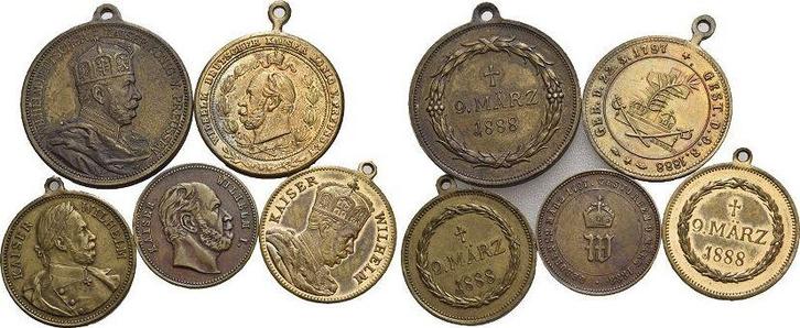 Bronze Brandenburg-Preussen Pruisen Wilhelm I 1861-1888, Postzegels en Munten, Penningen en Medailles, Verzenden