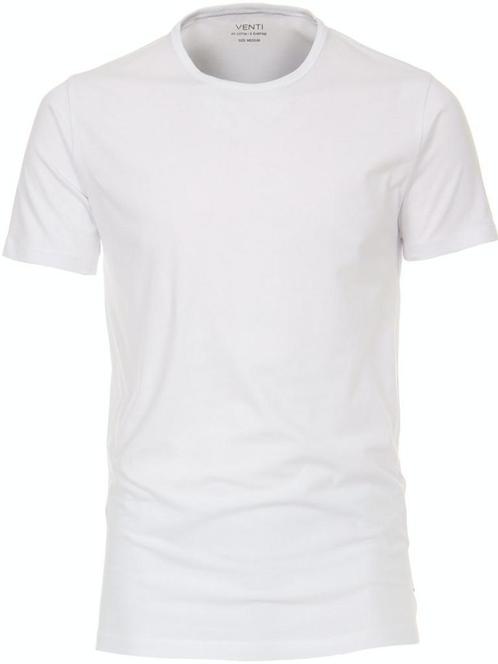 Venti Basis T-shirt Met Stretch Ronde hals Wit 2-Pack, Kleding | Heren, T-shirts, Verzenden