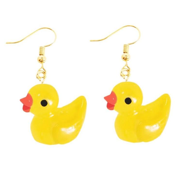 Fako Bijoux - Oorbellen - Badeendjes - Eendjes - Kunststof -, Handtassen en Accessoires, Oorbellen, Verzenden