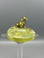 sculptuur, Dachshund - 6 cm - Brons, Onyx