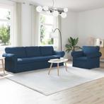 vidaXL bank / zetel 2 pcs Blauw 245 x 82 x 80 cm Stof, Huis en Inrichting, Verzenden, Nieuw