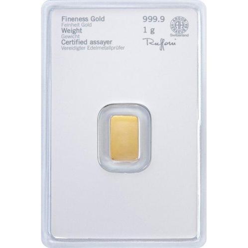1 gram - Goud .999 - Heraeus - Verzegeld en met certificaat, Postzegels en Munten, Edelmetalen en Baren