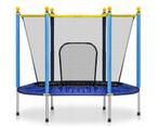 Trampoline met net - Ø 140 cm - tot 45 kg - blauw geel, Kinderen en Baby's, Speelgoed | Buiten | Trampolines, Ophalen of Verzenden
