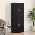 vidaXL Kasten 2 stuks Zwart Eiken 69,5x34x180 cm, Huis en Inrichting, Verzenden, Nieuw