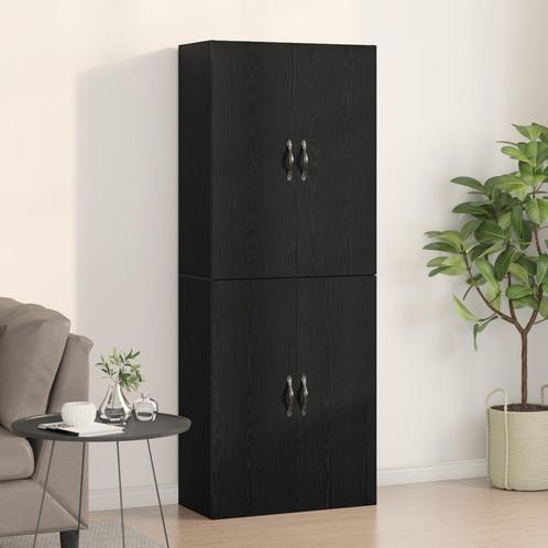 vidaXL Kasten set van 2 in Zwart Eiken - Afmetingen:, Huis en Inrichting, Kasten | Dressoirs, Nieuw, Verzenden