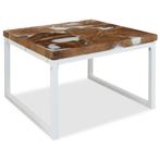 vidaXL Table basse Teck Résine 60x60x40 cm, Huis en Inrichting, Tafels | Salontafels, Verzenden