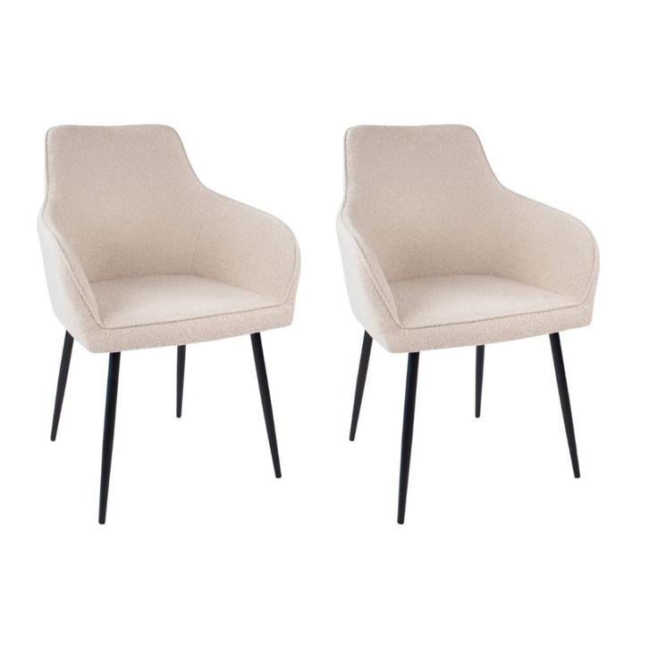 2dekans | Kick Set van 2 Eetkamerstoelen Maud - 51 x 58 x 88, Huis en Inrichting, Stoelen, Ophalen of Verzenden