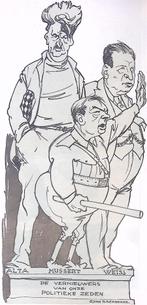 Een Amsterdams monument op spotprent (lijst optie, Lithos), Antiek en Kunst, Kunst | Litho's en Zeefdrukken, Verzenden