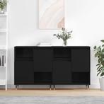 vidaXL Buffets 2 pcs noir bois dingénierie