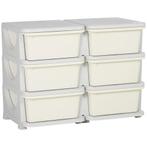 TRUUSK Opbergdoos Kunststof - 6 Lades - Speelgoed Organizer, Verzenden, Nieuw