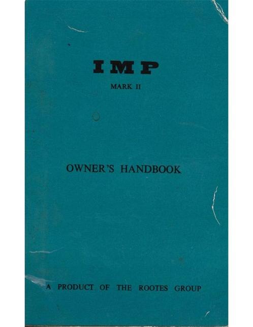 1965 HILLMAN IMP MK2 INSTRUCTIEBOEKJE ENGELS, Auto diversen, Handleidingen en Instructieboekjes