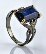 Saffier - Zilver - Ring - Koninklijke gloed, Antiek en Kunst