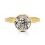 Ring - 18 karaat Geel goud -  2.03ct. tw. Diamant, Handtassen en Accessoires, Ringen, Nieuw