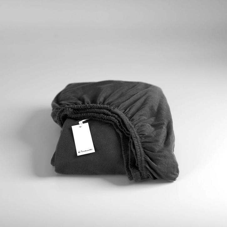 Cinderella Hoeslaken jersey anthracite - 180x210, Maison & Meubles, Chambre à coucher | Linge de lit