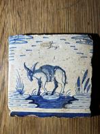 Tegel - Ezel op het veld - 1600-1650 - Nederlandse tegel