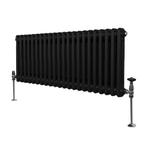 Traditionele 2 Kolom Radiator - 300 x 1012mm - Zwart, Doe-het-zelf en Bouw, Verzenden, Nieuw