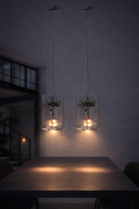 Esedra - Plafondlamp (2) - Glas, Aluminium, Staal, Antiek en Kunst, Antiek | Verlichting