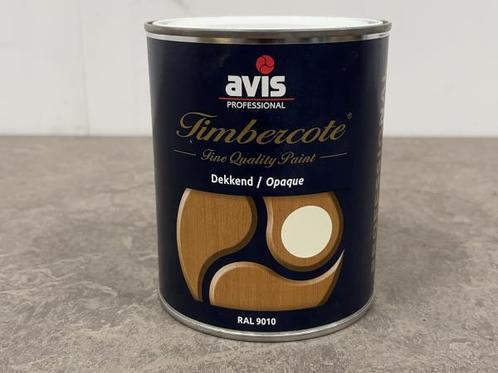 Veiling - 4x Avis timbercote dekkend RAL 9010 (1000ml), Doe-het-zelf en Bouw, Verf, Beits en Lak